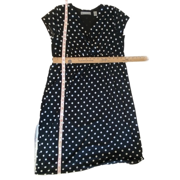 Liz Claiborne Polka-dot Dress in Black & White, for Office or Night Out Size Lg - Picture 8 of 8